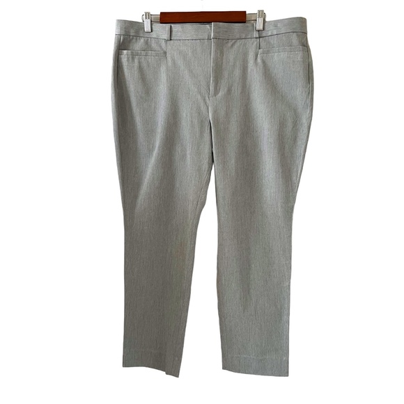 Banana Republic NEW Sloan Curvy Fit Trousers/Slacks In Heather Gray Size 18 NWT - Picture 1 of 12